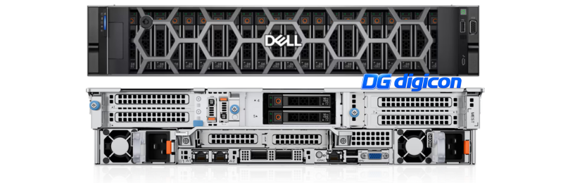 Mặt trước sau của máy chủ Dell PowerEdge R760
